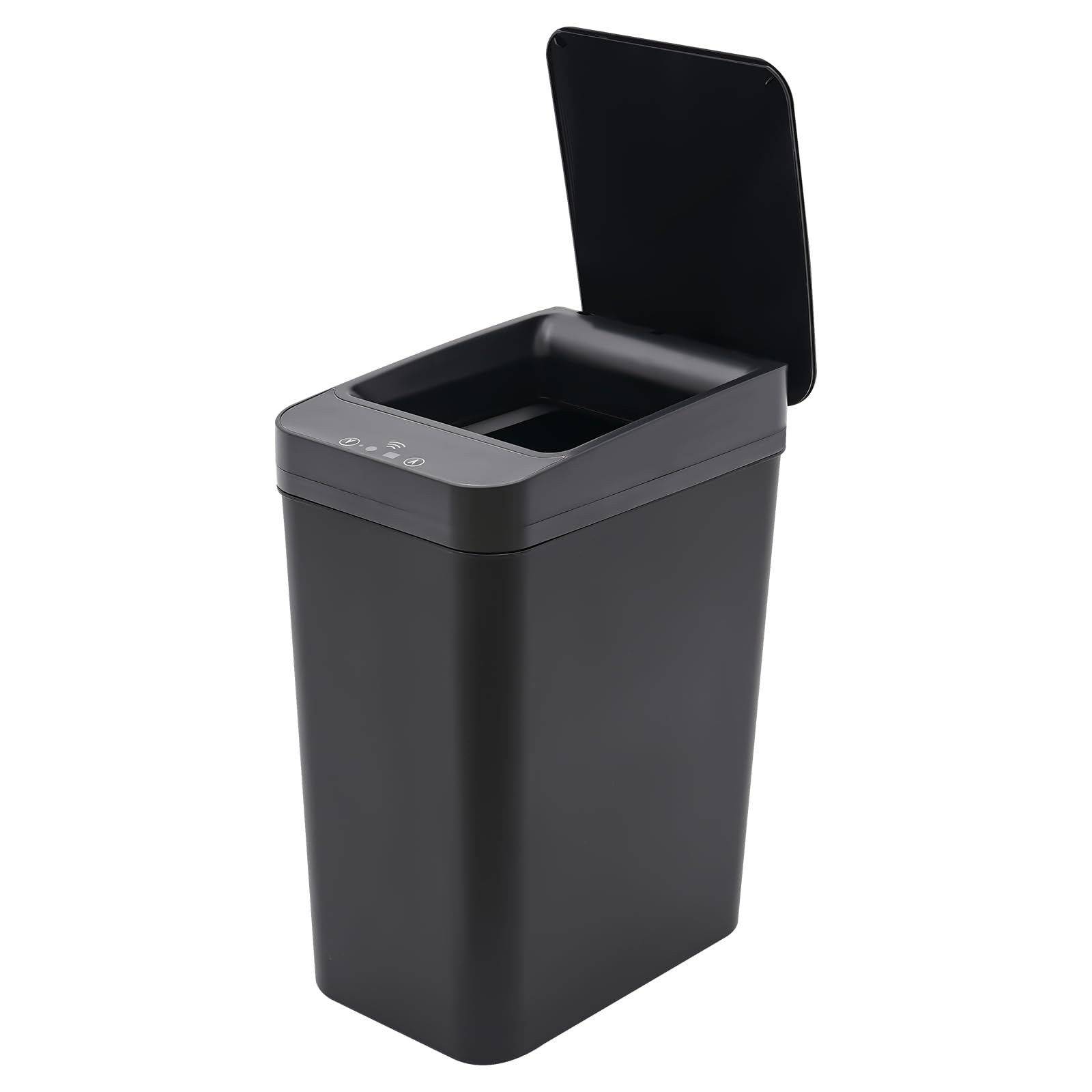 Automatyczny kosz na śmieci, 12 l, nowoczesny, inteligentny kosz na śmieci, z czujnikiem ABS i PP, czujnik ruchu, do sypialni, salonu (czarny)