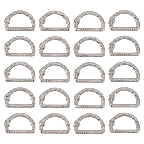 Anneaux en D en métal Pilipane Ouroboros en alliage de zinc pour sac et ceinture, 20 pièces