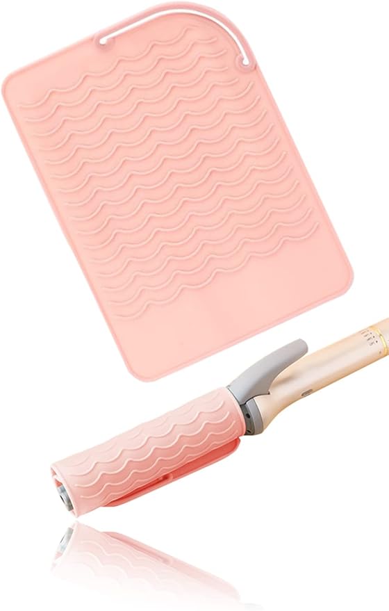 Amazon Hamth9 ヘアアイロンケース ヘアアイロンポーチ ヘアアイロンホルダー シリコン 耐熱 ピンク Hamth9 ヘアアイロン