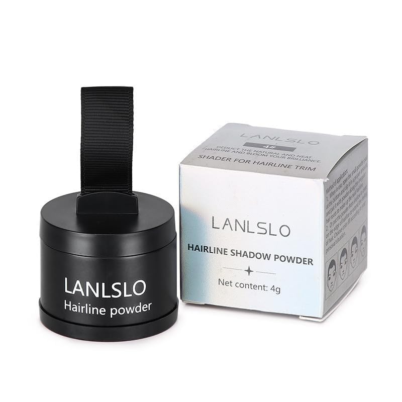 Image of Natural Hairline Powder, Hair Shading Sponge Pen, Hairline Shadow Powder Stick, Quick Root Touch-Up Eyebrow Stamp Root Cover Up Hairline Black Root Touchup 4gm For Women And Men (BLACK, 4G)