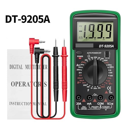 Multimètre numérique DT9205A 1999 points avec testeur de capacité - 2