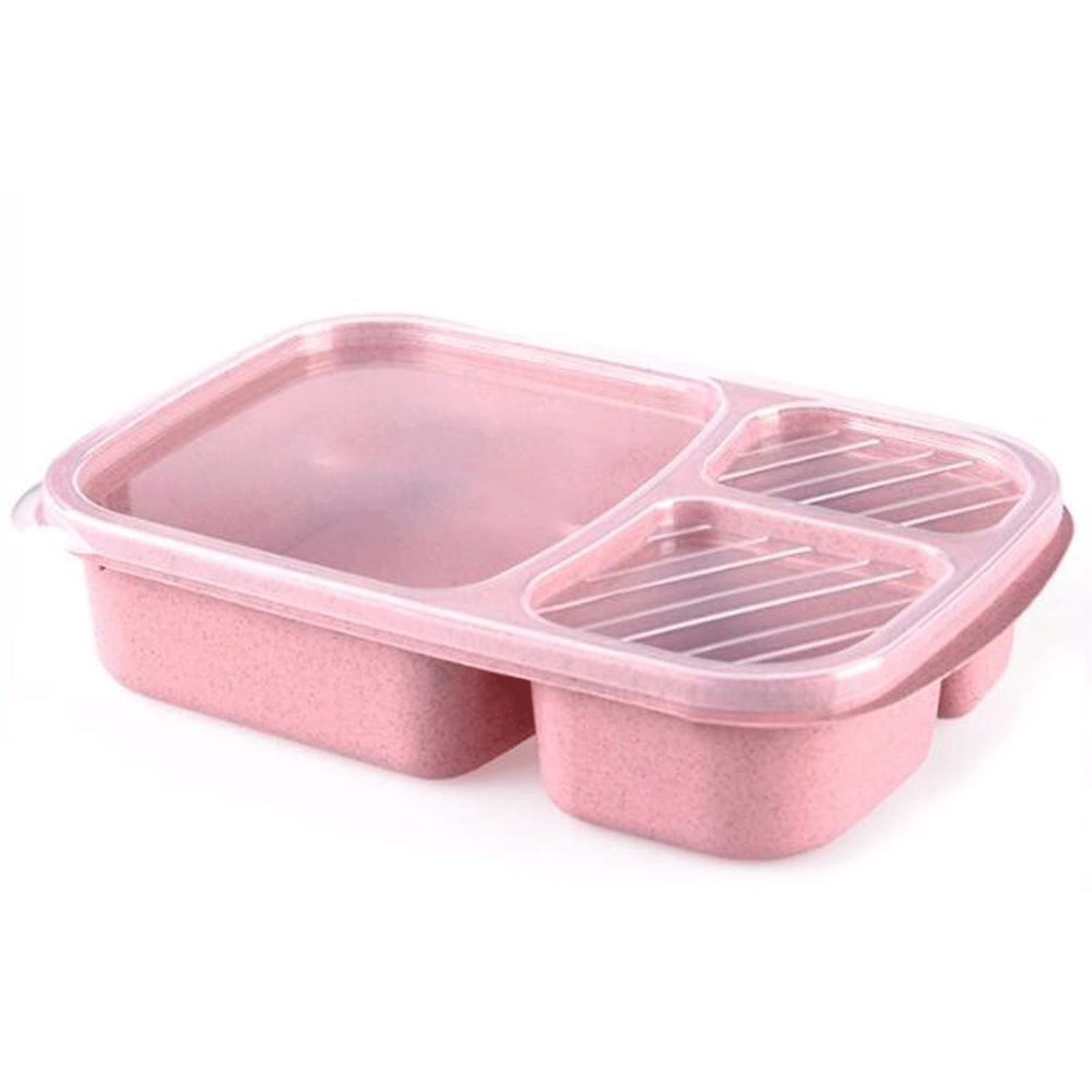 Bento Box Lunch 4 Pojemnik na żywność Mikrofalówka Pracownik biurowy Owoce(Pink)