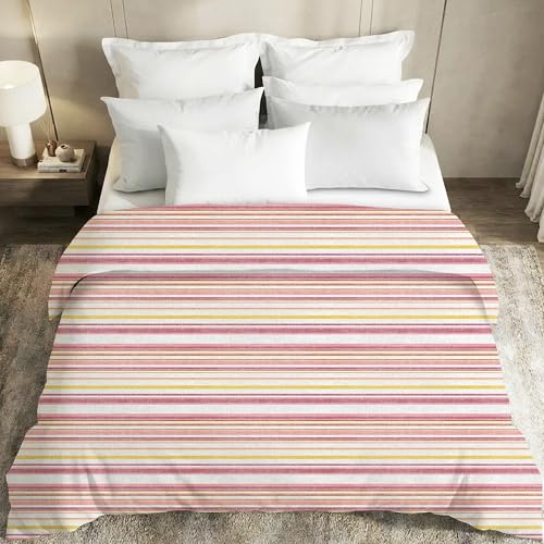 Image of MYTRIDENT Soft Comfort Comforter, 100% Cotton Cover, 200 GSM Fiber Filled Comforter, 88 Inches x 104 Inches, King Size Comforter, Printed, AC Blanket, Reversible - Bloom Era