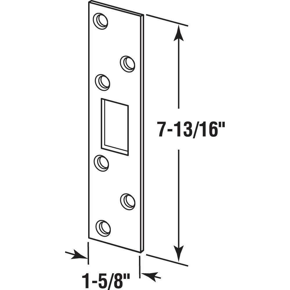 Defender Security U 10385 Gâche De Porte En Nickel Satiné, Pour Une Utilisation Avec Espacement De