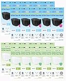 FLEXMON (Pack of 20) (10PCS BLACK,10PCS WHITE Combo set) [Good day] Premium 3D Disposable BLACK AND WHITE KF94 Face Mask, Protective Covering Dust Mask, Individual Packs, Made in Korea.