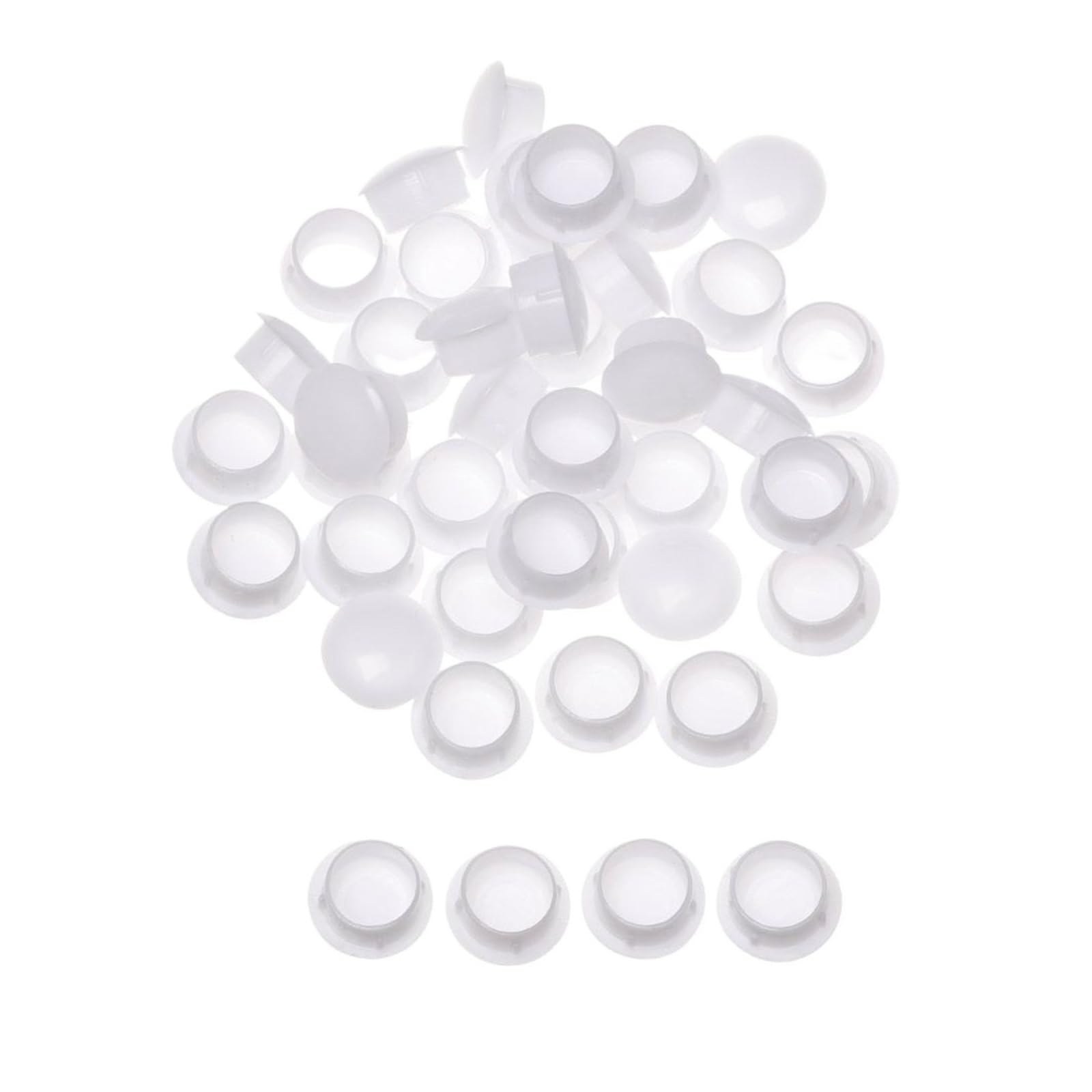 Bouchons Anti-poussière, Décorations de Trous de Bouchon à 50 Trous, couvercles de Trous de Meubles, décorations(14mm-White)