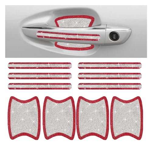 JOYCOURT 10PCS Bling Car Door Handle Anti-Scratch Sticker White | Universal Car Door Handle Cup Protective Cover Adhesive Door Bowl Sticker Shiny Rhinestone Auto Decor Accessories for Women product thumbnail 19