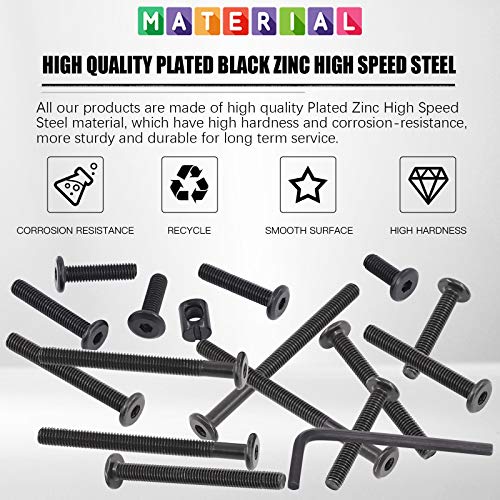 Glarks G-1305 141Pcs Baby Bed Crib Screws Hardware Replacement Kit thumb #2