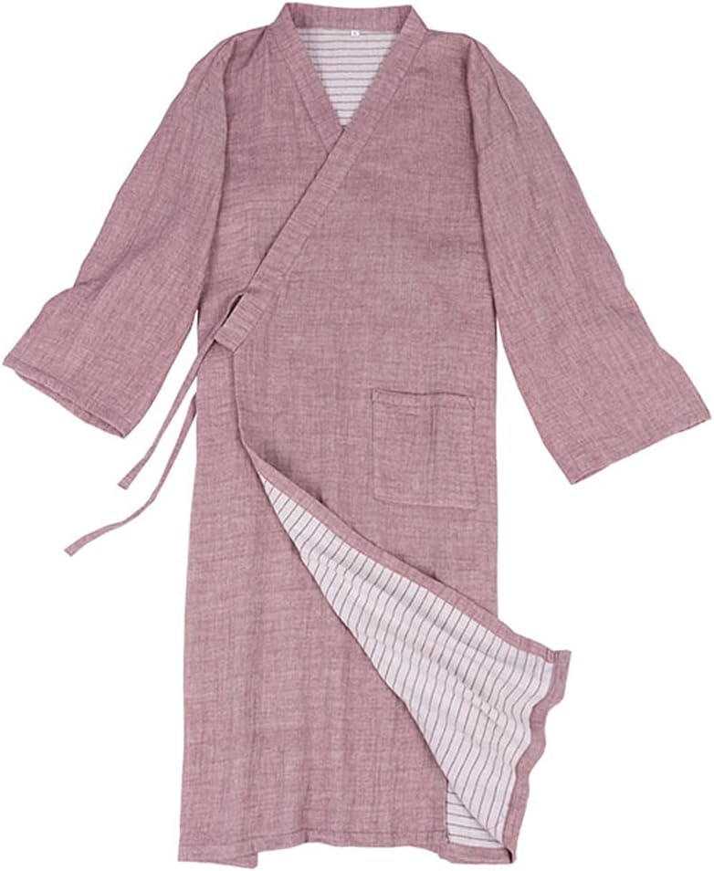 Bathrobe Men's Thin Bathrobe Pajamas Loose Casual and Comfortable Home Clothes Can Be Worn Outside Night Gown