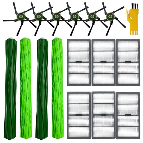 LAIMAI Peças de reposição para iRobot Roomba s9+ (9550) S9 (9150) Kit de acessórios para aspirador de pó robô 16 pacotes de escova de rolo, filtro e escova lateral