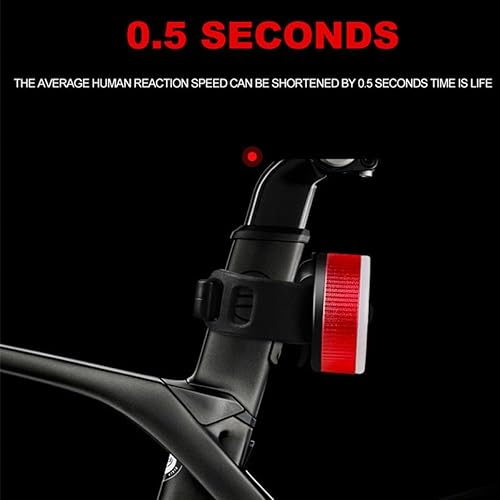 Miniatura 4 de Kisangel USB Rechargeable LED Bike Tail Lamp with Flashing Safety Warning Light Portable Lightweight Rear Bicycle Light for Night Riding and Cycling