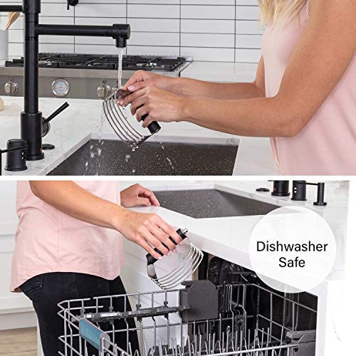 Image of Spring Chef Large Dough Blender For Baking - Durable Pastry Blender - Black