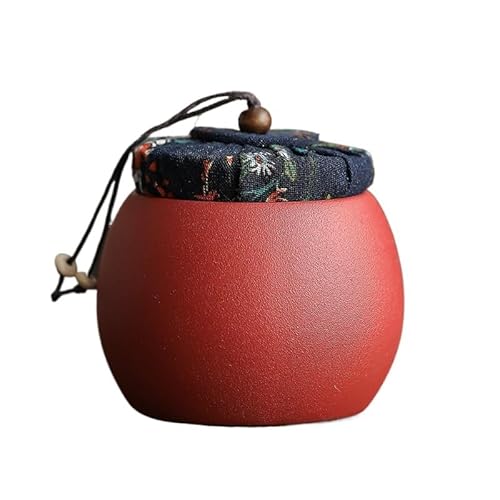 Portable Mini Ceramic Storage Tank for Tea Candy and Biscuits Sealed Food Container Decorative Jar for Home Storage and Organization (I)