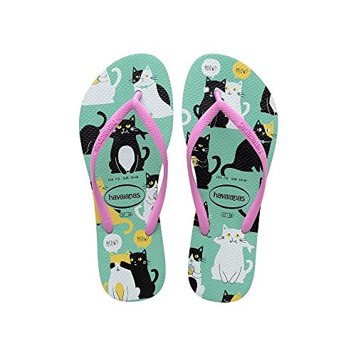 Chinelo Slim Pets, Havaianas, Meninas, Verde Orvalho, 29/30