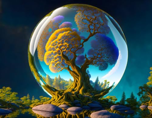 Poster fractal Oak Tree Meechi pour habiller un mur vide 50x70cm