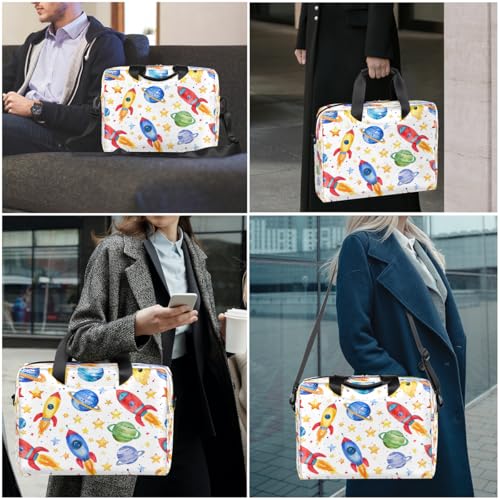 Bolso para laptop con diseño universe rockets y planetas miniatura 7
