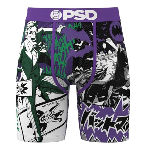 PSD Men's Boxer Briefs - Bat Joker Split, 7 Inch Inseam, Moisture-Wicking, 4-Way Stretch, Boxer Briefs for Men, Medium2