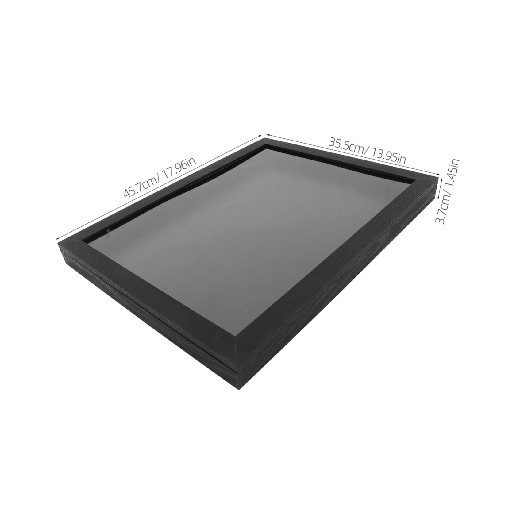 Cabilock Marco de Camiseta de Fútbol Negro 14x18 Pulgadas de Madera