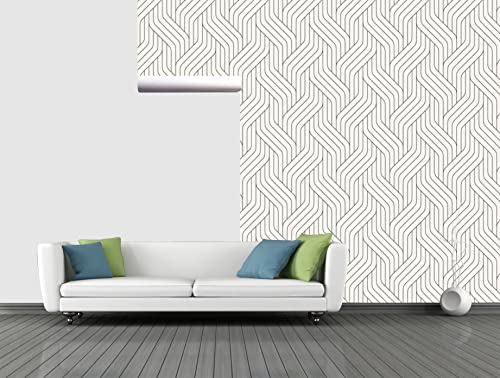 Image of CABANA HOMES (45cm x 125cm, 2 Rolls (12 sq. ft) Wall Stickers DIY Geometrical Wallpaper, 3D Self Adhesive, Living Room, Bedroom, Sofa Background, Ceiling, Gypsum Board, Office