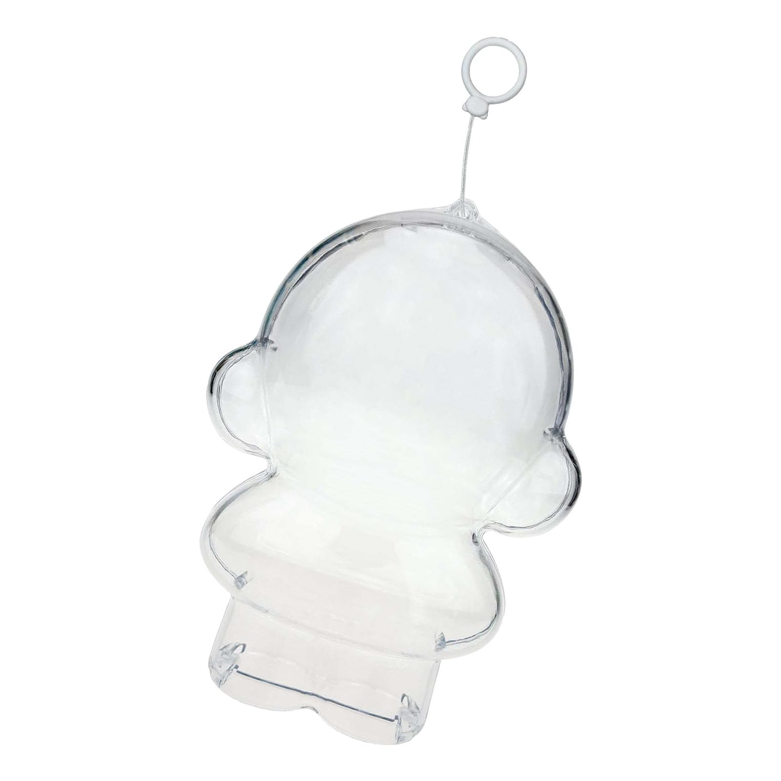 Kalttoy Clear Acrylic Figure Display Case with Silicone Chain for 6Inch High Plush Doll Dustproof Plush Doll Clear Carrying Case Toy Box