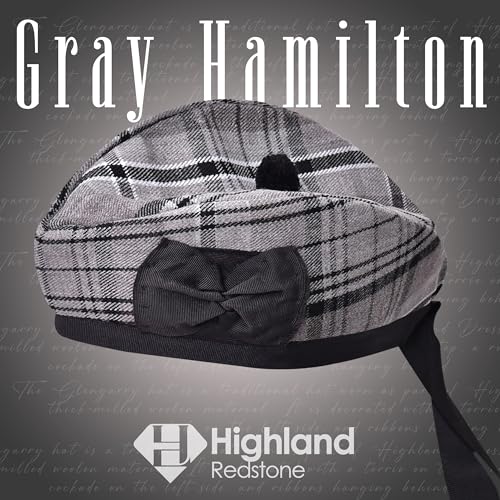 Image of Glengarry Cap-Traditional Scottish Hat, Acrylic Wool Tartan Glengarry hat, Kilts /Bagpipes Accessories