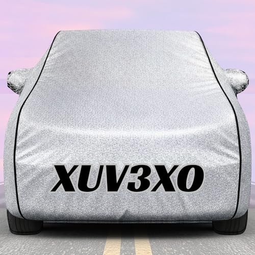 Image of Kings of Cover New Silver 100% Waterproof Xuv3xo Car Cover | Polyester Car Body Cover for Rain & Sun | UV Protection, Dustproof, Scratch Resistant, Windproof, Heat Resistant, Custom Fit