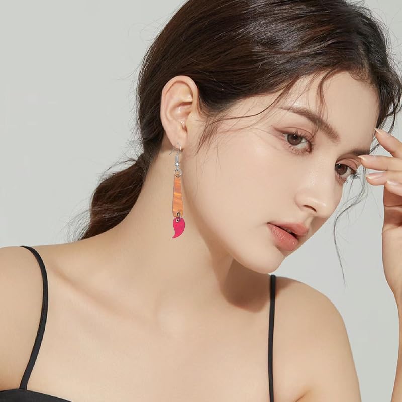 MALOYANVE Artist Paint Brush Earrings for Women Wooden Elegant Art Artist color Palette Dangle Drop Earrings Suitable For Artist Holiday Party Gifts3