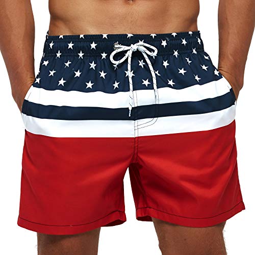 Mens Swim Trunks Quick Dry Swim Shorts with Mesh Lining Funny Swimsuits Bathing Suits