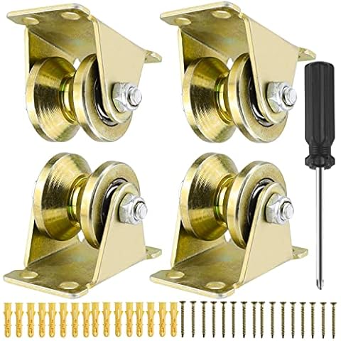 4 Piezas Polea de Inversión con Ranura en V Cover