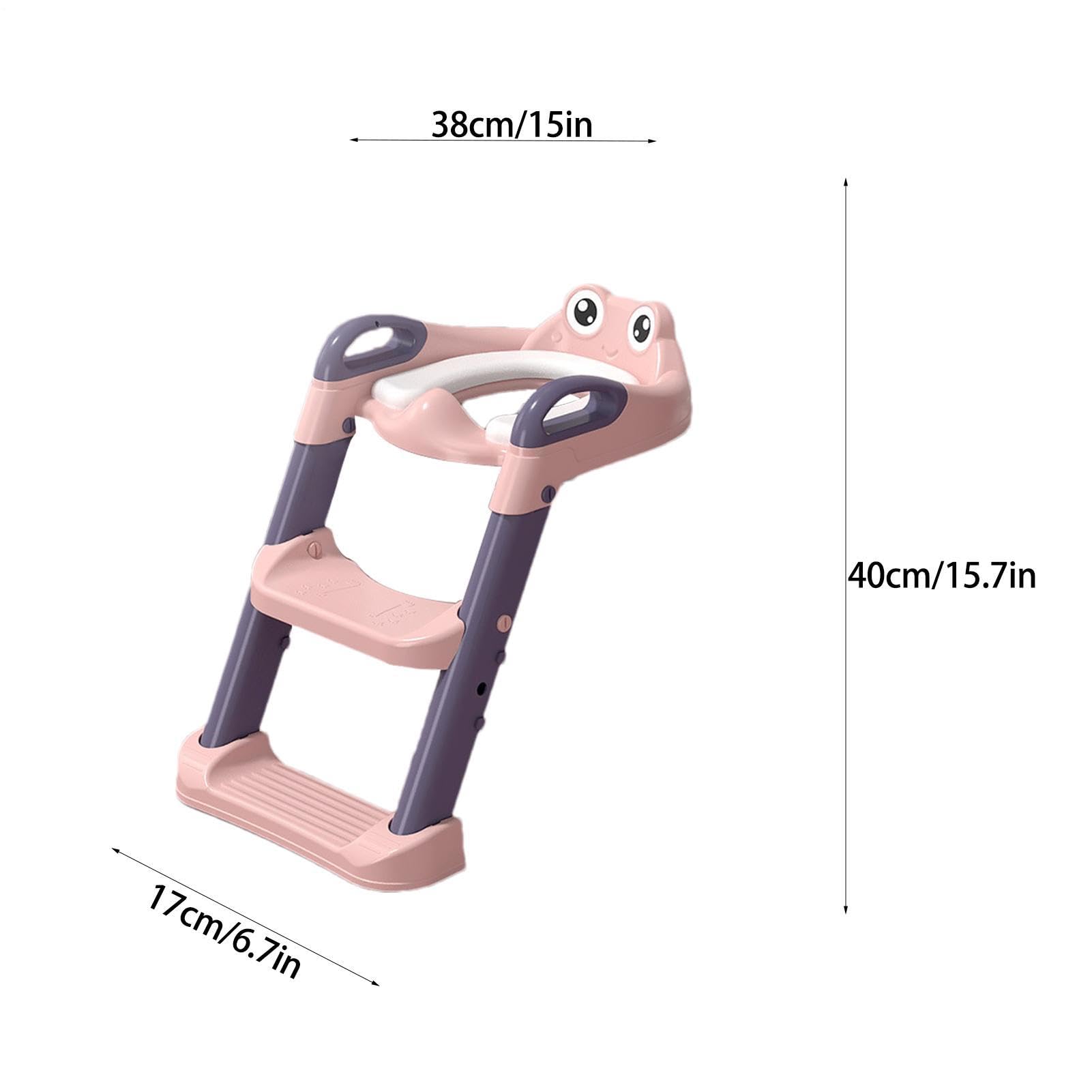 Sedile WC per bambini con gradini, scaletta WC per bambini piccoli Sgabello | Scaletta WC Gradini antiscivolo, maniglie impermeabili sopra le scale del WC, per bamb