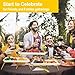 ECOIOU Extra Large 3 Tier Serving Tray, 24 x22 x 9.8 Inch Melamine Tiered Tray Stand and Platters for Party Buffet Entertaining, White and Gold