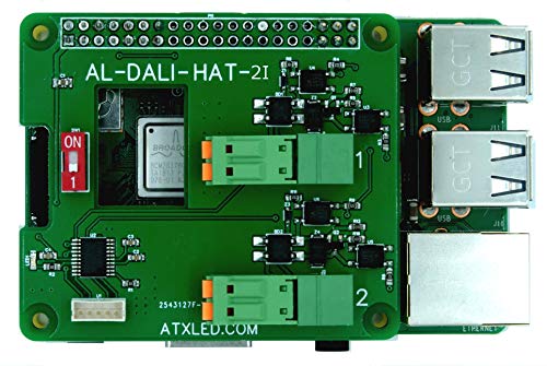 Raspberry Pi Hat DALI Master - Manage up to 64 Lights Each on 2 D...