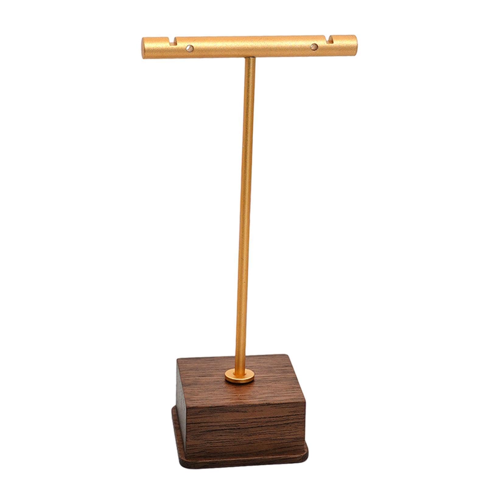 CYDZSRA Functional Earring Display Stand T Shape Storage Organizer Effective Jewelry Organization Across Retail Settings Earring Display Stand For Vendor, Gold, 11.5cm