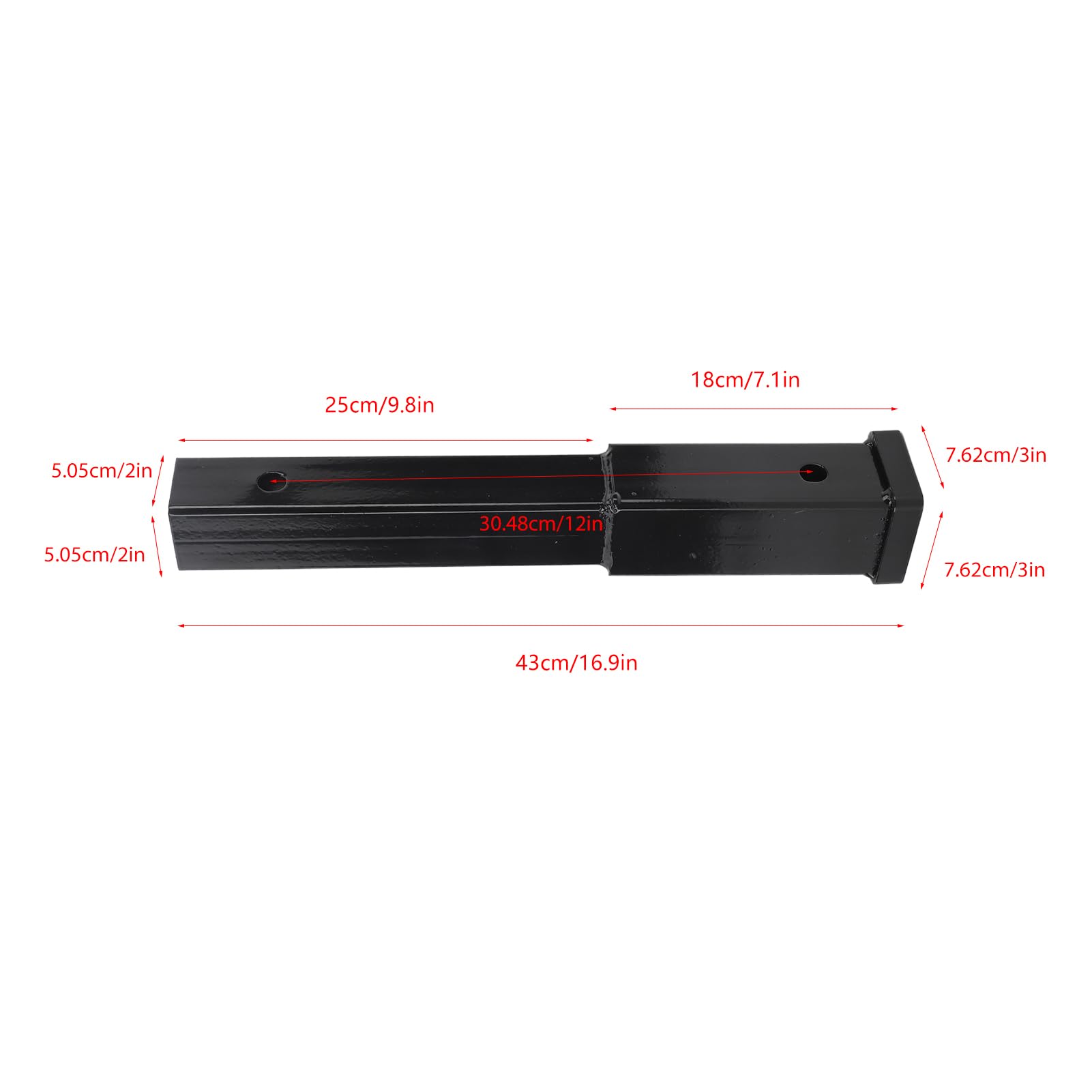 Luocute 12-calowy Przedłużacz Zaczepu Holowniczego, 5000 Funtów, Czarny, do