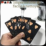 Rongrongago cartes poker noires, 2 jeux de 54 cartes photo 5