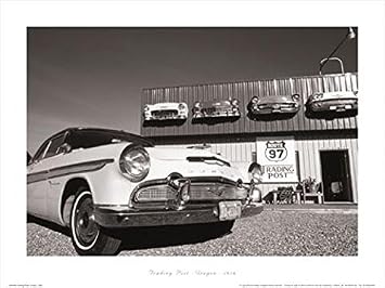 1art1 Cars Poster Art Print - Trading Post, Oregon, 1956 28 x 20 inches