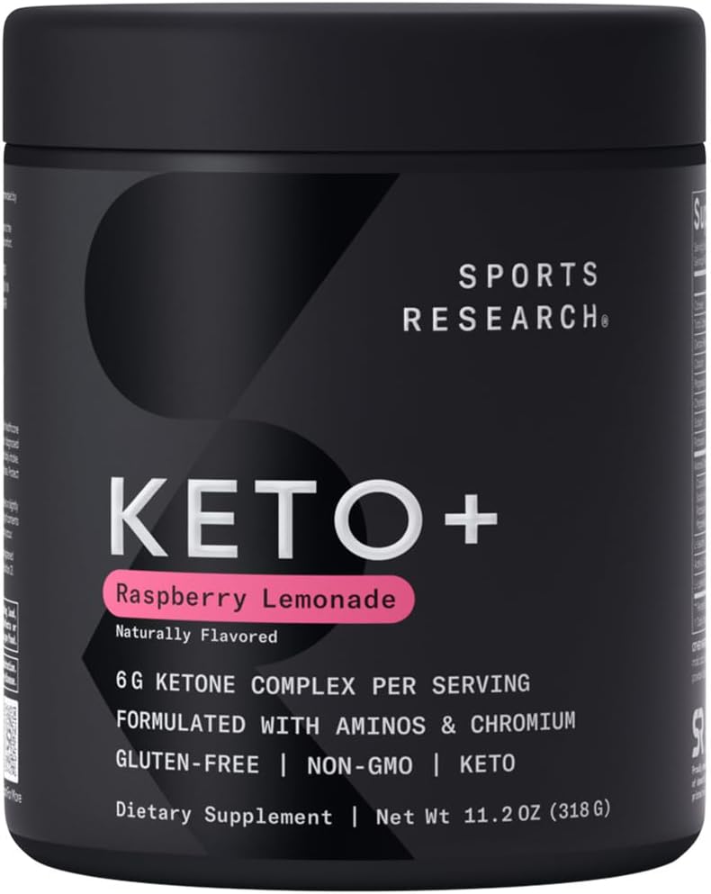 Keto Plus Exogenous Ketones with goBHB® - Premium Keto Powder Supporting Ketosis, Energy & Cognitive Function - Keto Certified · Vegan Friendly · 30 Servings (Raspberry Lemonade)