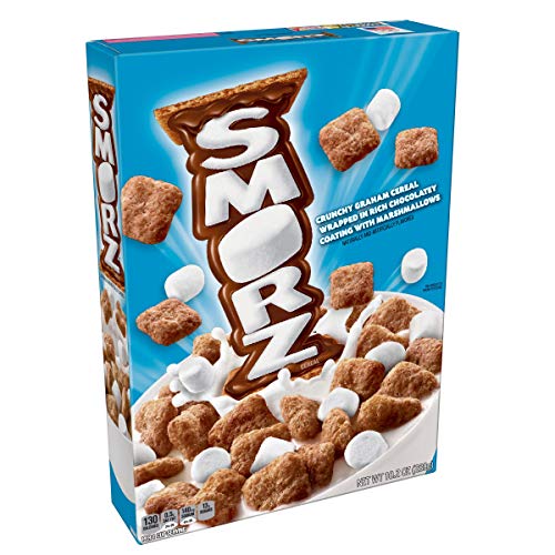 (Discontinue Version) Kellogg’s Smorz, Breakfast Cereal, Flavors of Graham Crackers, Chocolate and Marshmallows, 10.2 oz Box