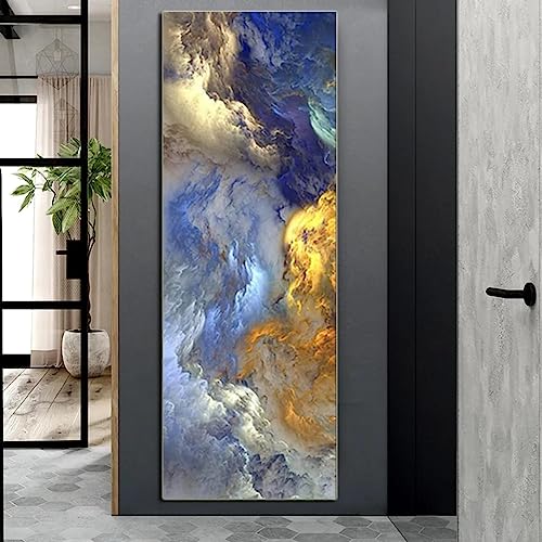 Peintures sur toile abstraites avec nuages de couleurs irréelles