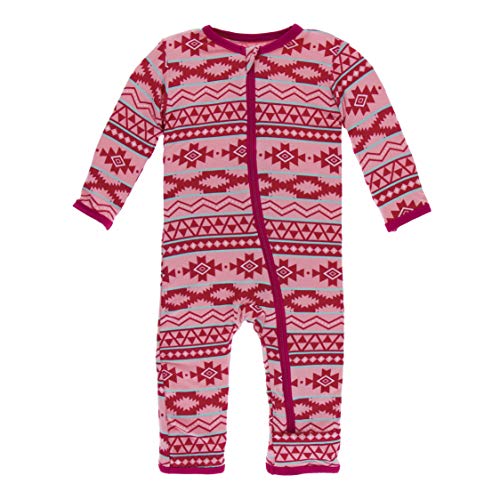 KicKee Pants Print Coverall with Zipper (Strawberry Mayan Pattern - 4T)