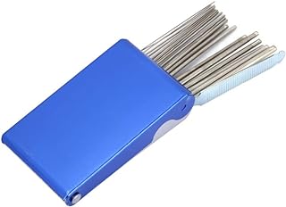 21PCS Torch Tip Cleaner for Cleaning Welding Cutting Nozzles, Gas Orifices, Oxy Acetylene, 1Pack Sheet Metal Thickness Measuring Tool, Great Welding Gage Plated Size Inspecti