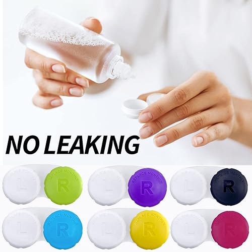 Miniatura 4 de Fundas para lentes de contacto para viajes, uso diario, 12 unidades, negro, azul, gris, azul marino