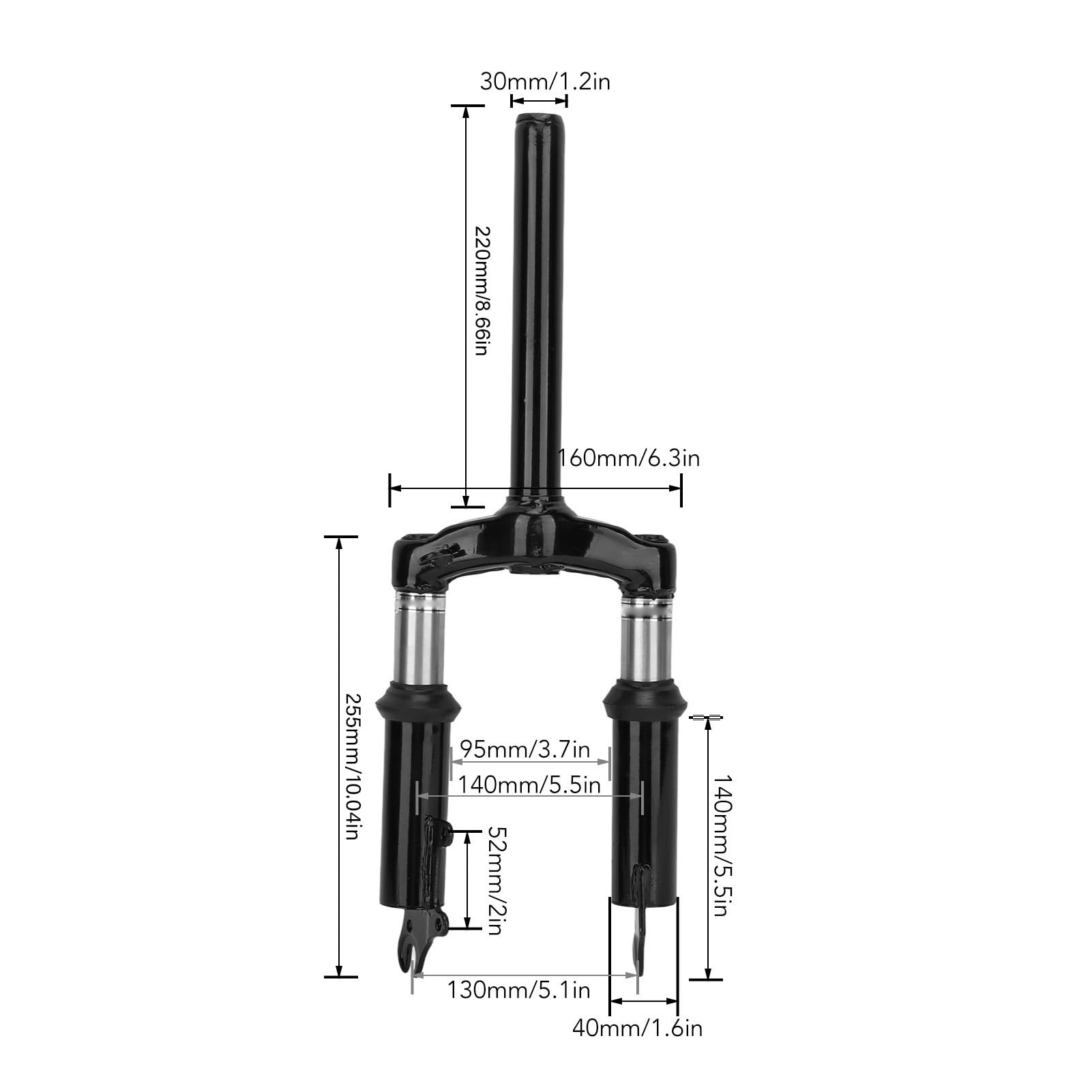 Front Suspension Fork Shock Absorption Parts for Most 10 Inch Wheels Electric Scooter Enhanced Ride Comfort