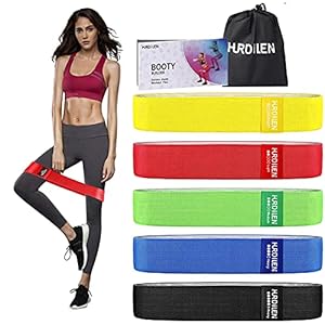 Hurdilen Resistance Bands Loop Exercise Bands,Workout Bands Hip Bands Hip Resistance Band for Legs and Butt,Activate Glute and Thigh,Set of 5
