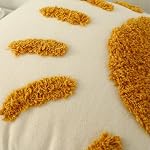 Boho Decorative Throw Pillow Covers 12x20, Woven Tufted Sun Lumbar Pillow Covers with Tassels Modern Abstract Pillowcase for Sofa Bedroom Living Room Home Decor, Yellow