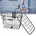 Jauarta Electric Basket Metal Rear Storage Basket Large Capacity Cycling Basket with Lid for Bags Food Vegetable