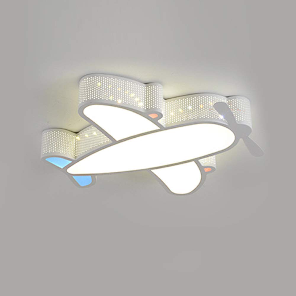 Dibujos Animados Luz De Techo Creativa Habitación Infantil Lámpara LED Regulable Cuidado De Los Ojos Lámpara De Techo para Niños Y Niñas Dormitorios Jardín De Infancia,Aircraft-SteplessDimming