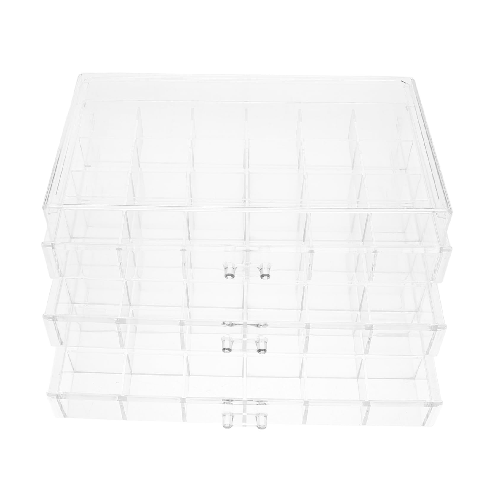 Boîte de rangement plastique transparente bijoux compartiments et organisateur colliers