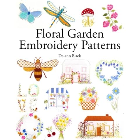 Floral Garden Embroidery Patterns (De-ann Black Embroidery Patterns) Cover