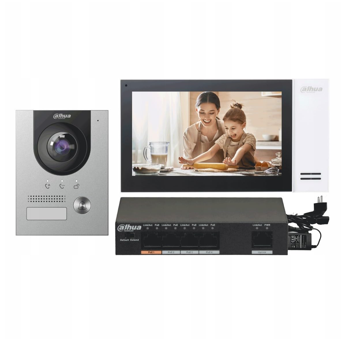 DAHUA KTP01L(S) KIT VIDEOPORTERO IP EXTERIOR PARA SUPERFÍCIE + MONITOR INTERIOR
